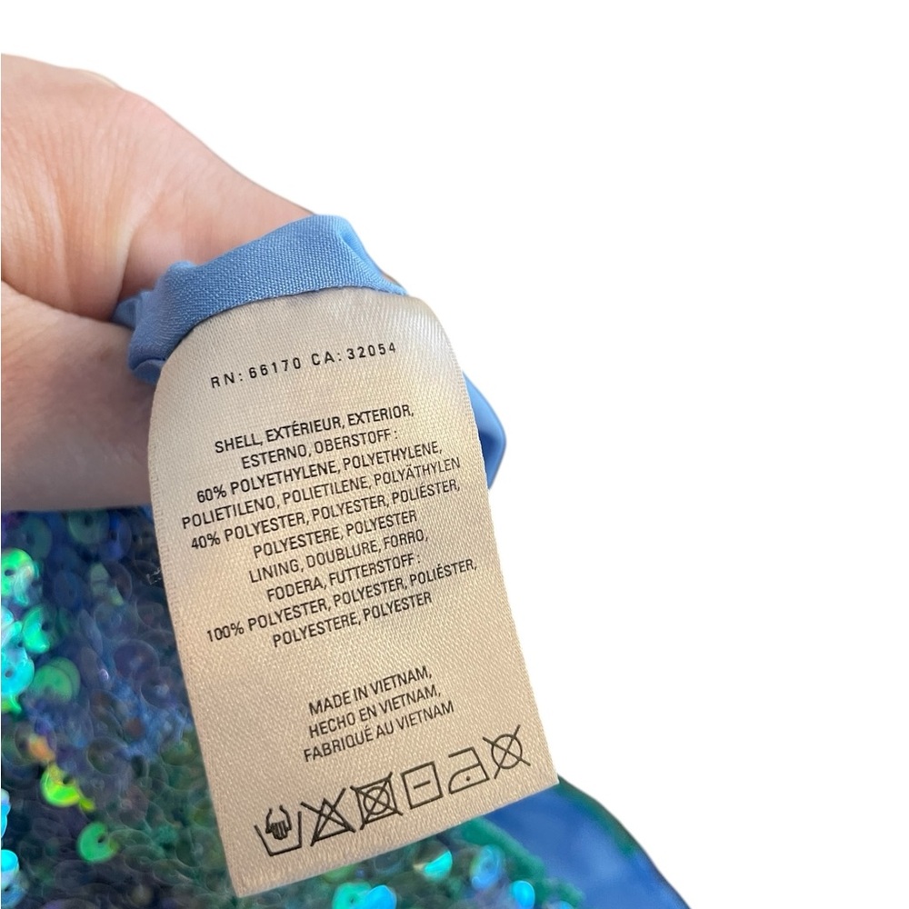 Anthropologie Maeve Sequin Plaid Palette Blue Skirt NWT - Picture 13 of 15
